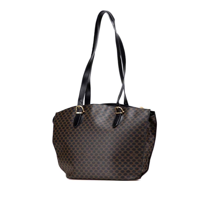 Celine Macadam Coated Canvas Tote Brown Canvas Good condition - Back View