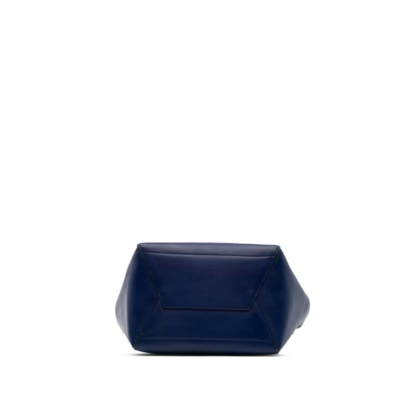 Celine Medium Leather Seau Sangle Bucket Bag Blue Leather Good condition - Inside View