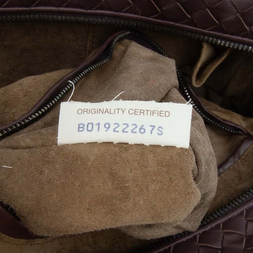 Bottega Veneta Nappa Intrecciato Boston Bag Brown Leather Good condition - Box View