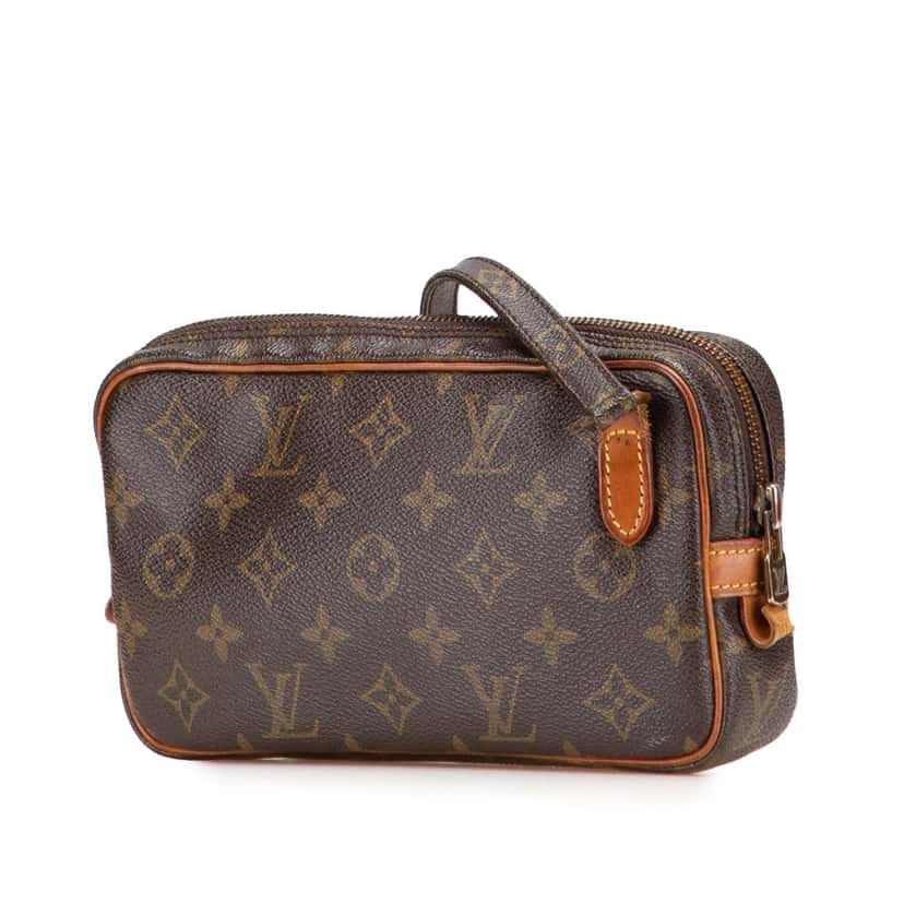 Louis Vuitton Monogram Pochette Marly Bandouliere Brown Canvas Good condition - Back View
