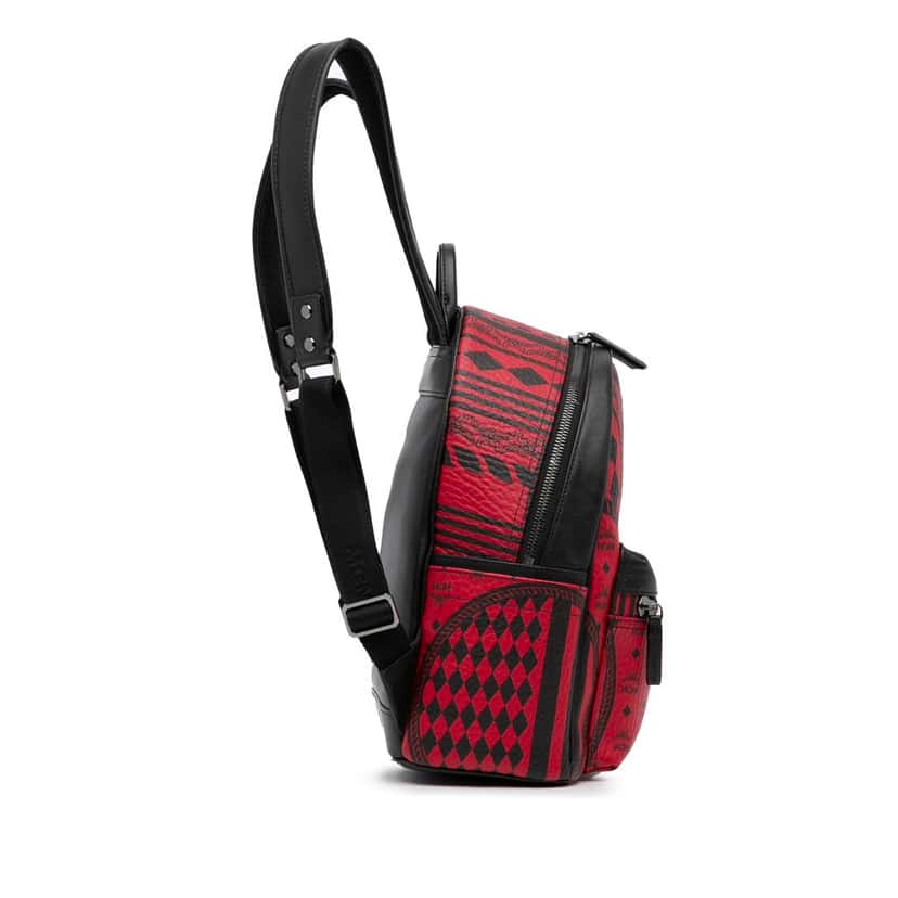 Mcm Baroque Stark Backpack Red Leather Good condition - Inside View