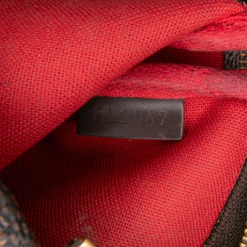 Louis Vuitton Damier Ebene Mini Pochette Accessoires Brown Canvas Good condition - Box View