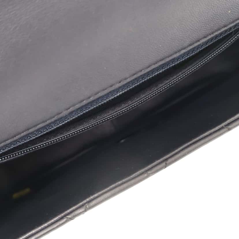 Chanel Quilted Lambskin Elementary Chic Flap Blue Leather Good condition - Box View