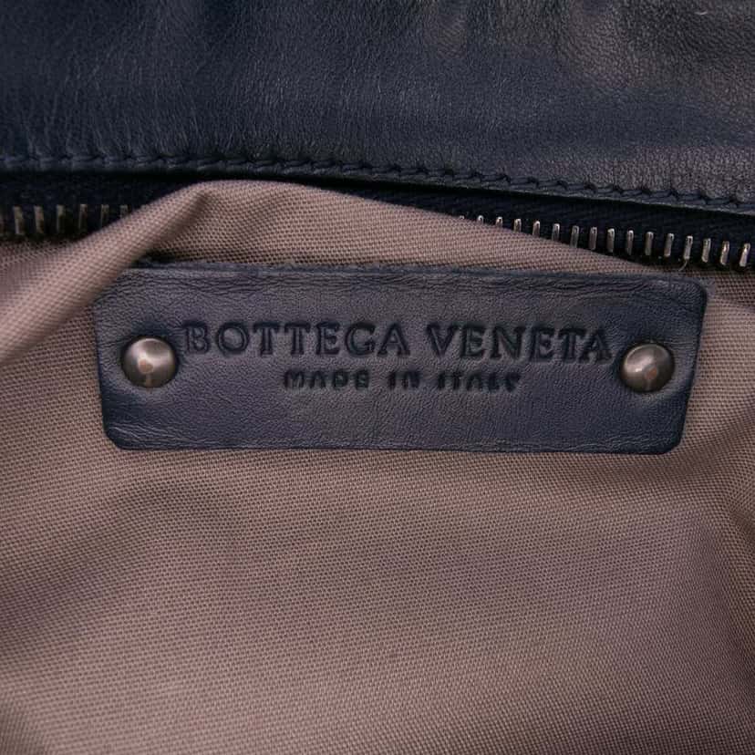 Bottega Veneta Leather Intrecciato Crossbody Blue Leather Good condition - Box View