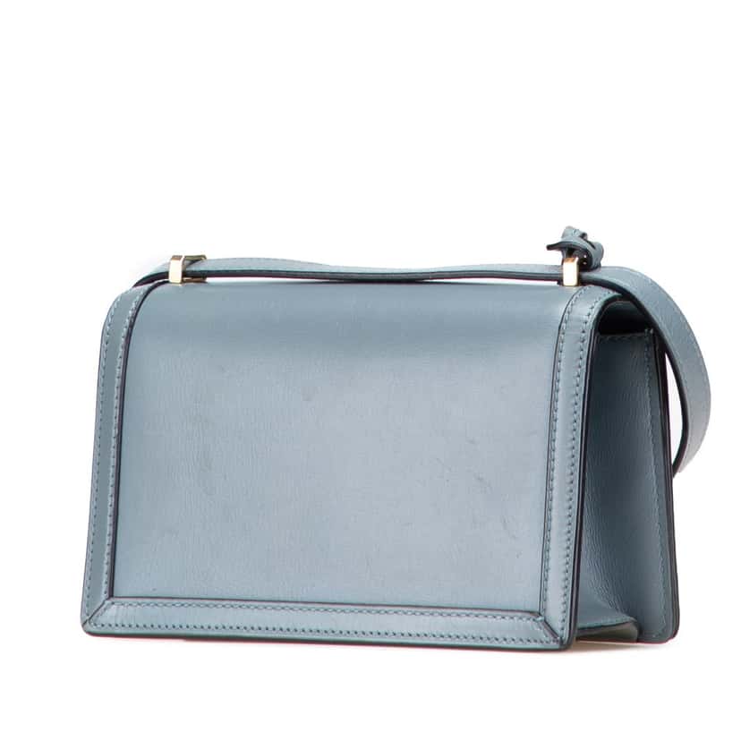 Loewe Small Leather Barcelona Crossbody Blue Leather Good condition - Back View