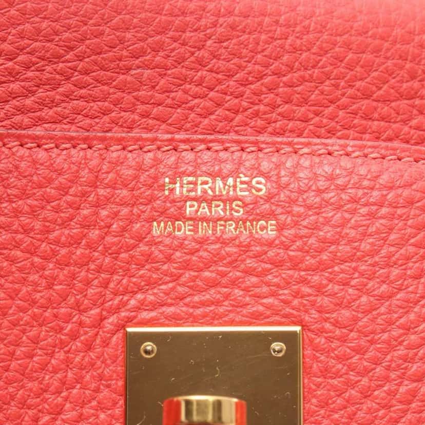 Hermès Clemence Birkin Retourne 35 Red Leather Good condition - Model View