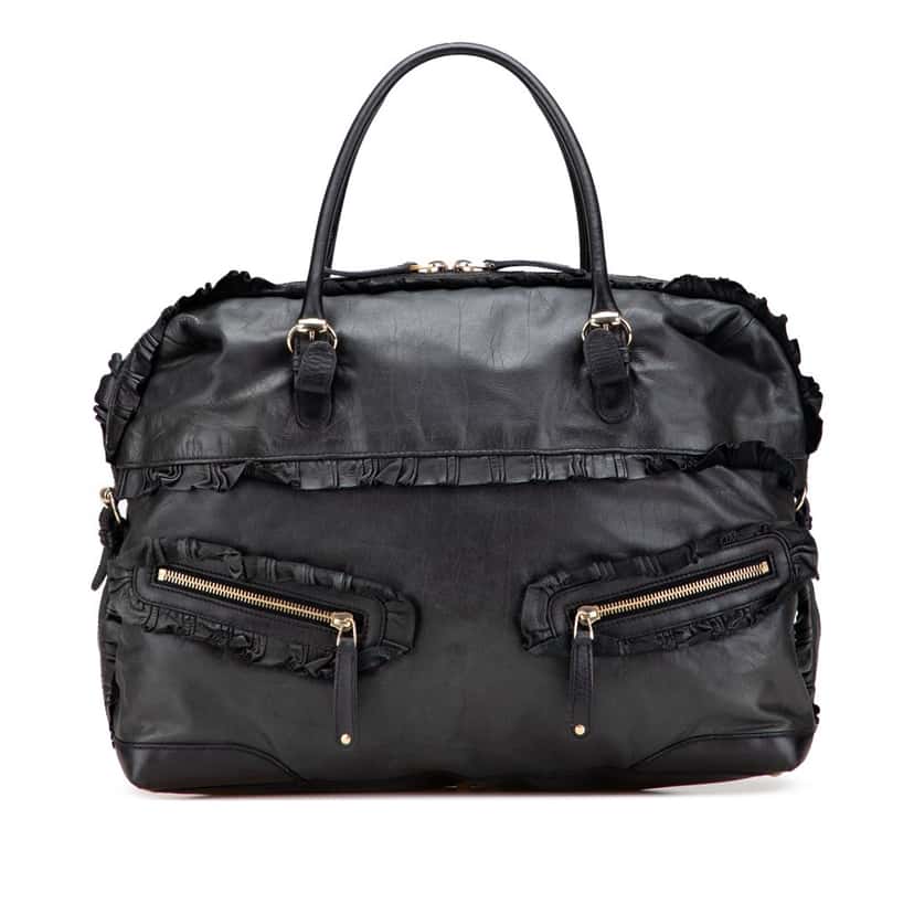 Gucci Medium Leather Sabrina Bag Black Leather Good condition - Front View