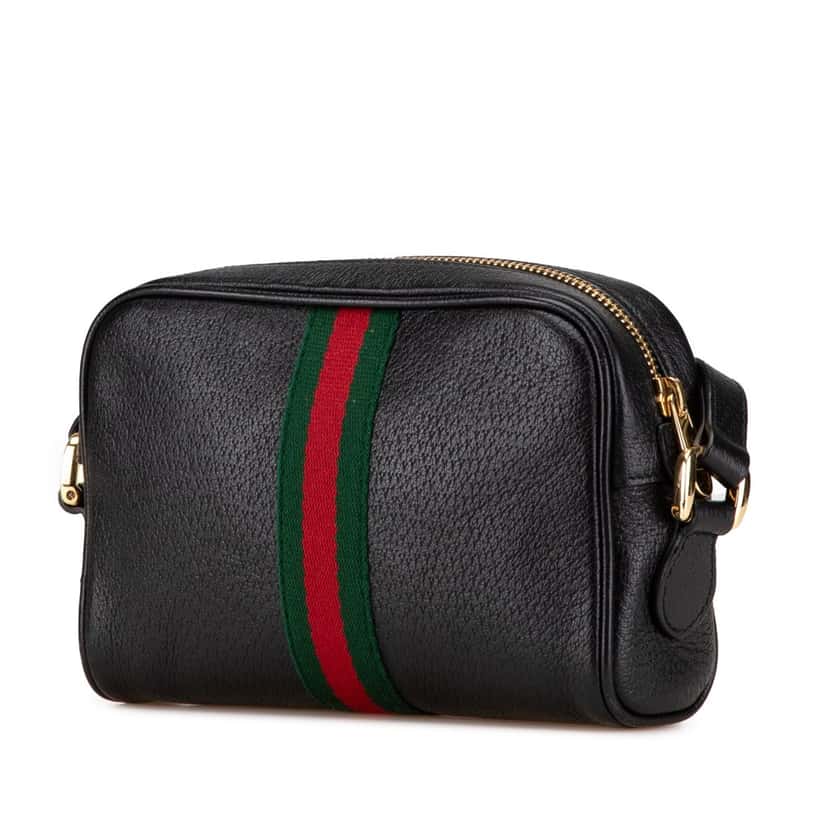 Gucci Mini Leather Ophidia Crossbody Black Leather Good condition - Back View