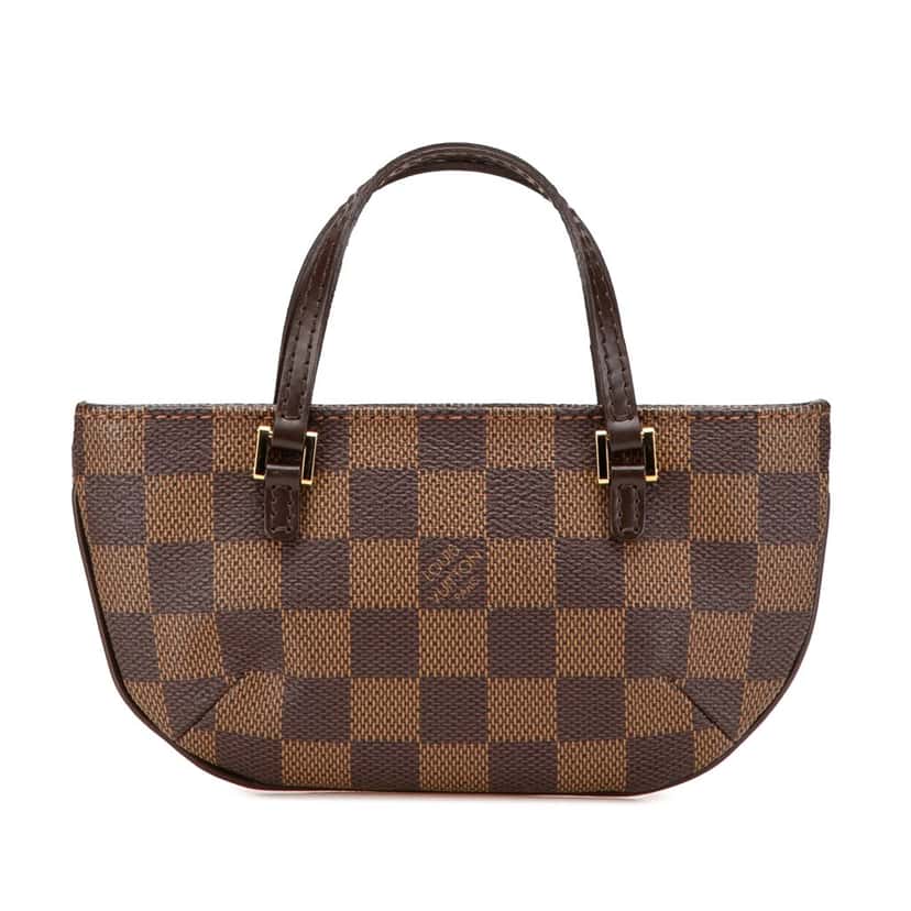Louis Vuitton Damier Ebene Manosque Pochette Brown Canvas Good condition - Front View