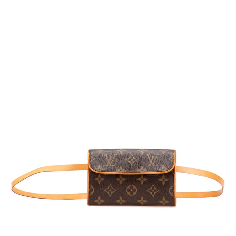Louis Vuitton Monogram Pochette Florentine Brown Canvas Good condition - Front View