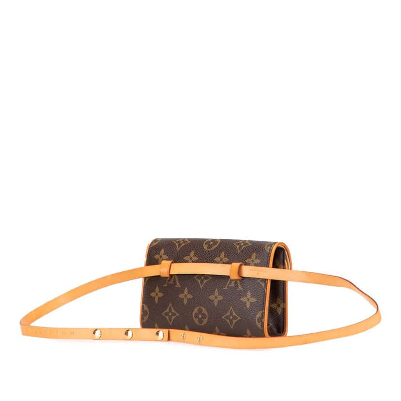 Louis Vuitton Monogram Pochette Florentine Brown Canvas Good condition - Back View