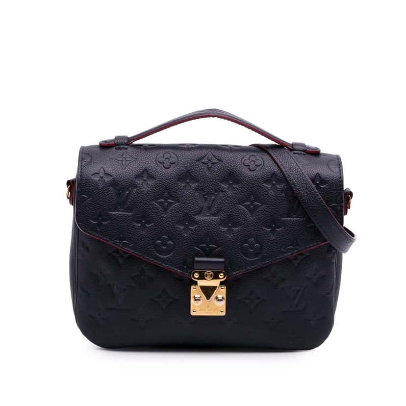 Louis Vuitton Monogram Empreinte Pochette Metis Blue Leather Good condition - Front View