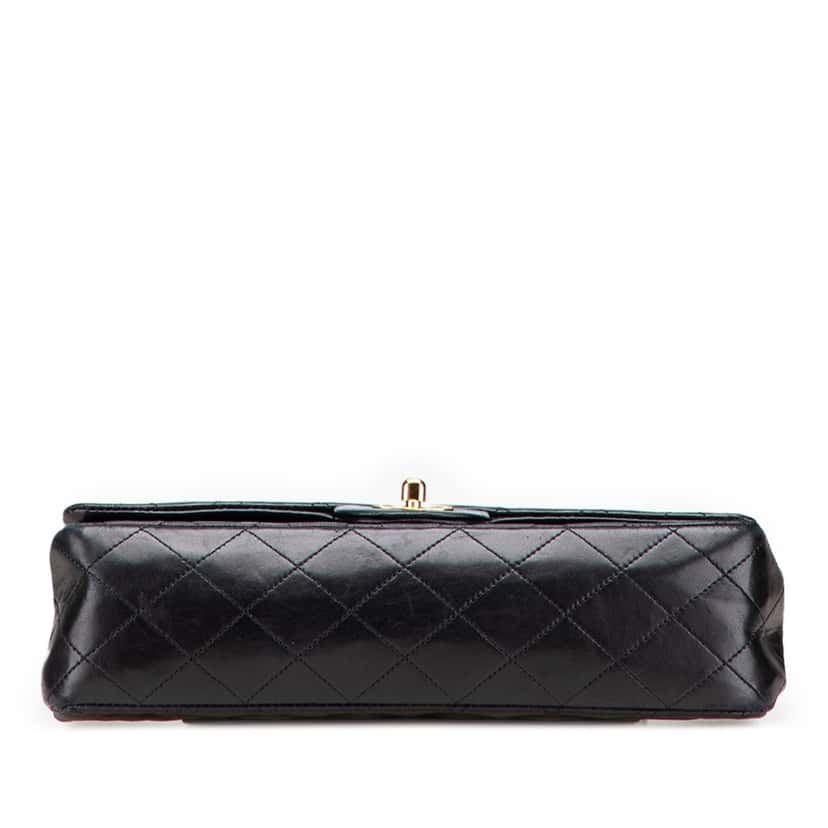 Chanel Medium Classic Lambskin Double Flap Black Leather Good condition - Inside View
