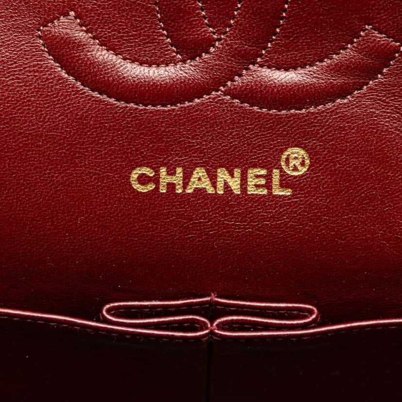Chanel Medium Classic Lambskin Double Flap Black Leather Good condition - Box View