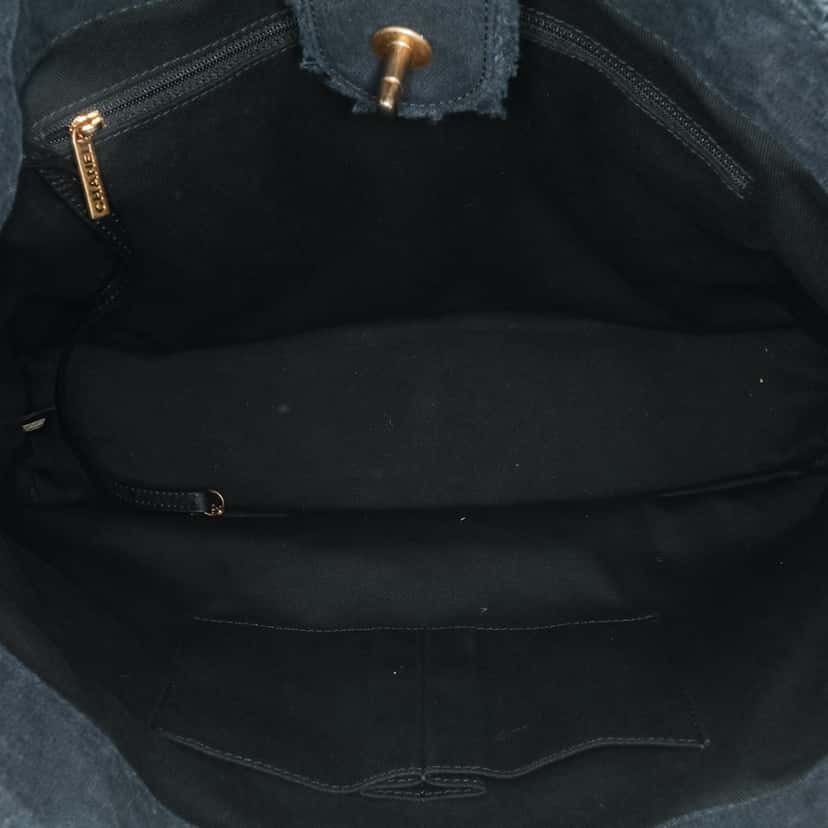 Chanel Chevron Canvas Cuba Patchwork Shopper Tote Blue Canvas Good condition - Model View