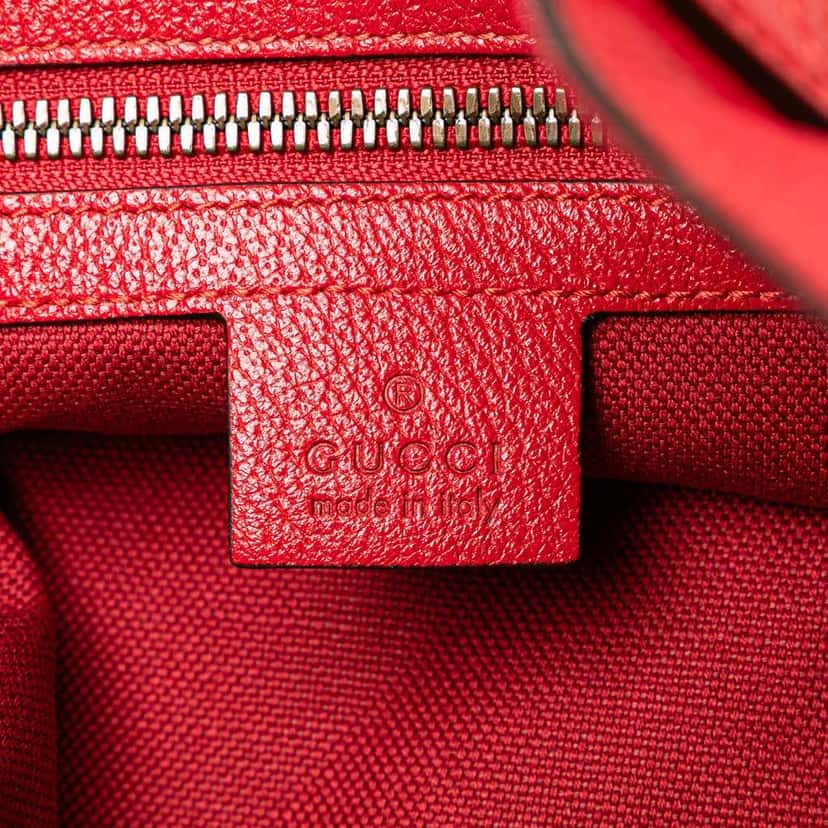 Gucci Canvas Sylvie Baiadera Tote Red Canvas Good condition - Box View