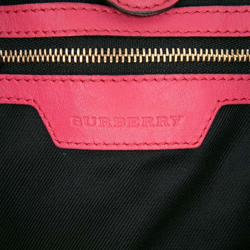 Burberry Small Haymarket Check Canvas and Leather Canterbury Tote Brown Canvas Good condition - Box View