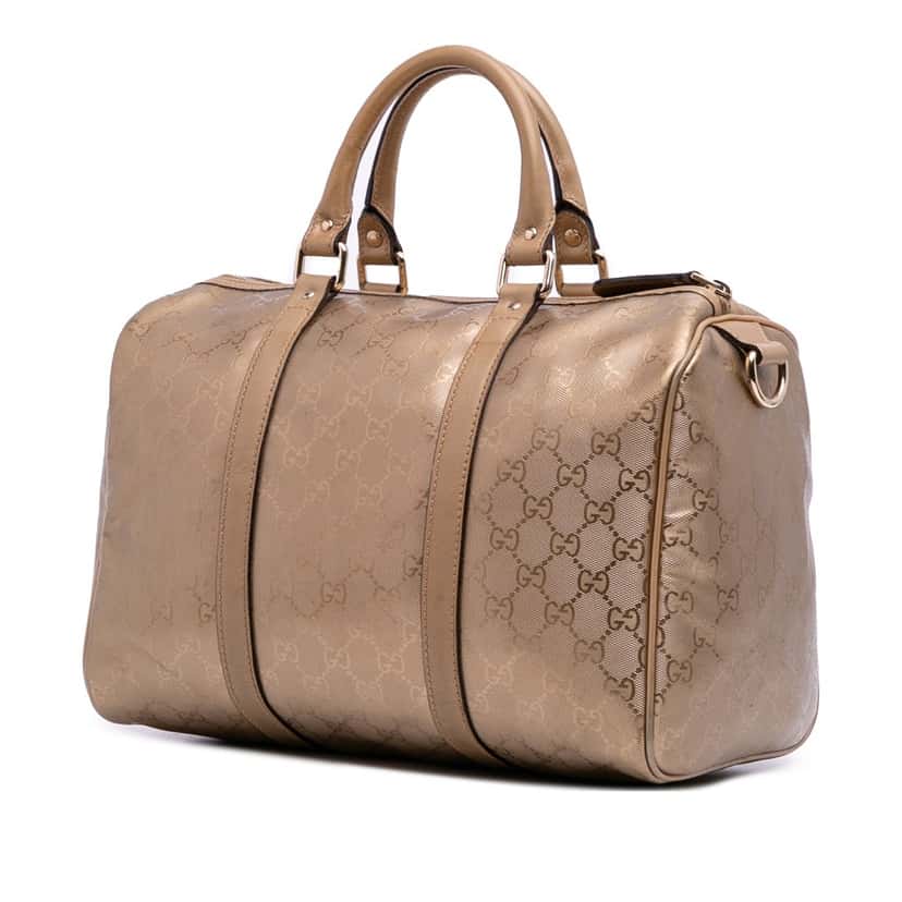 Gucci Medium GG Imprime Joy Boston Bag Gold Canvas Good condition - Back View