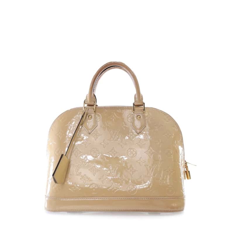 Louis Vuitton Monogram Vernis Alma PM Brown Leather Good condition - Front View