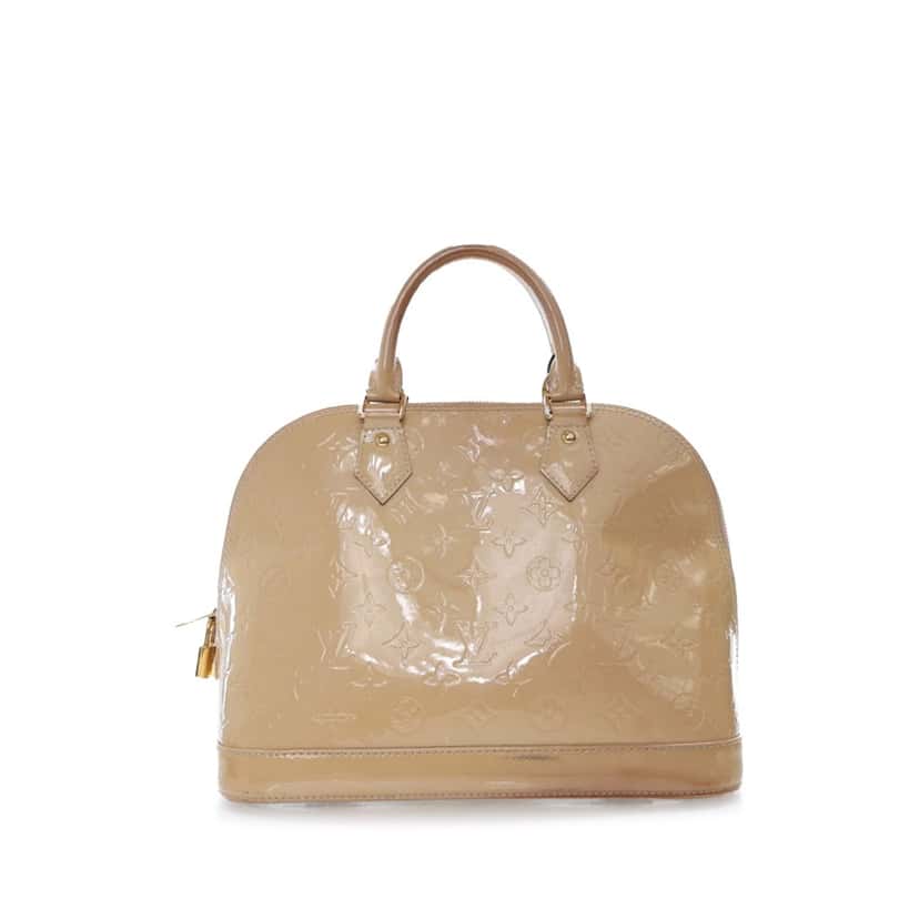 Louis Vuitton Monogram Vernis Alma PM Brown Leather Good condition - Back View