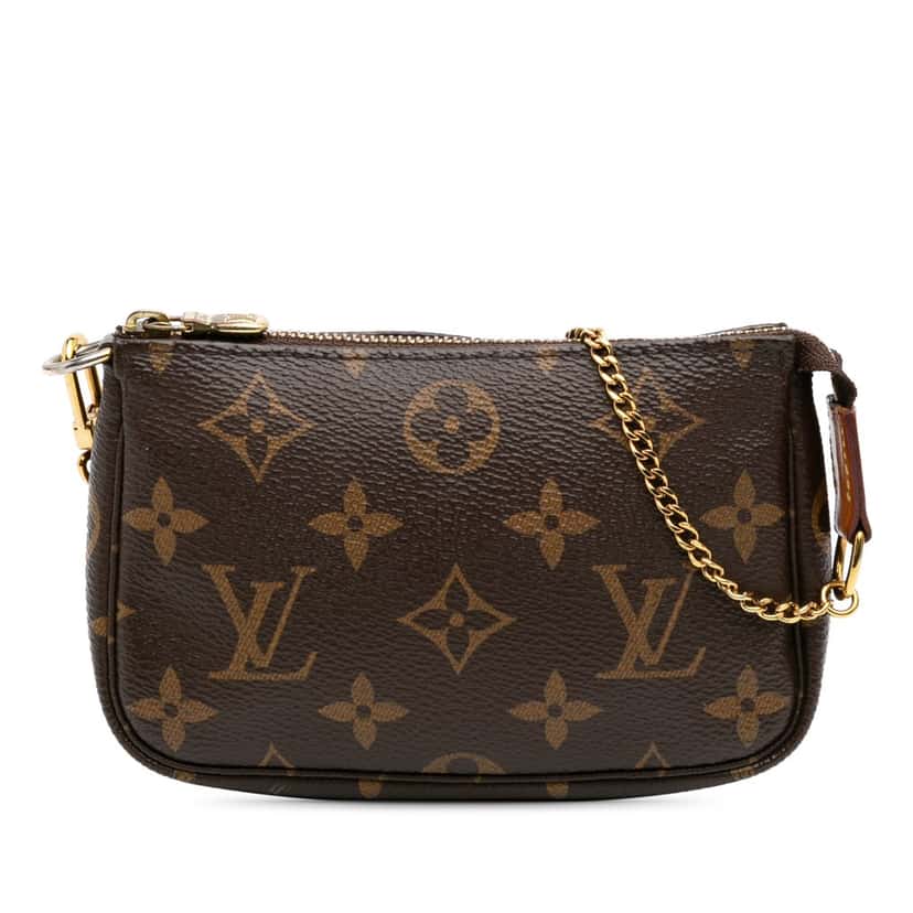 Louis Vuitton Monogram Mini Pochette Accessoires Brown Canvas Good condition - Front View