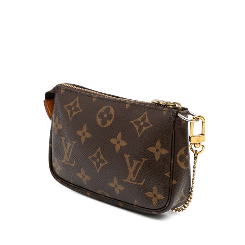 Louis Vuitton Monogram Mini Pochette Accessoires Brown Canvas Good condition - Back View