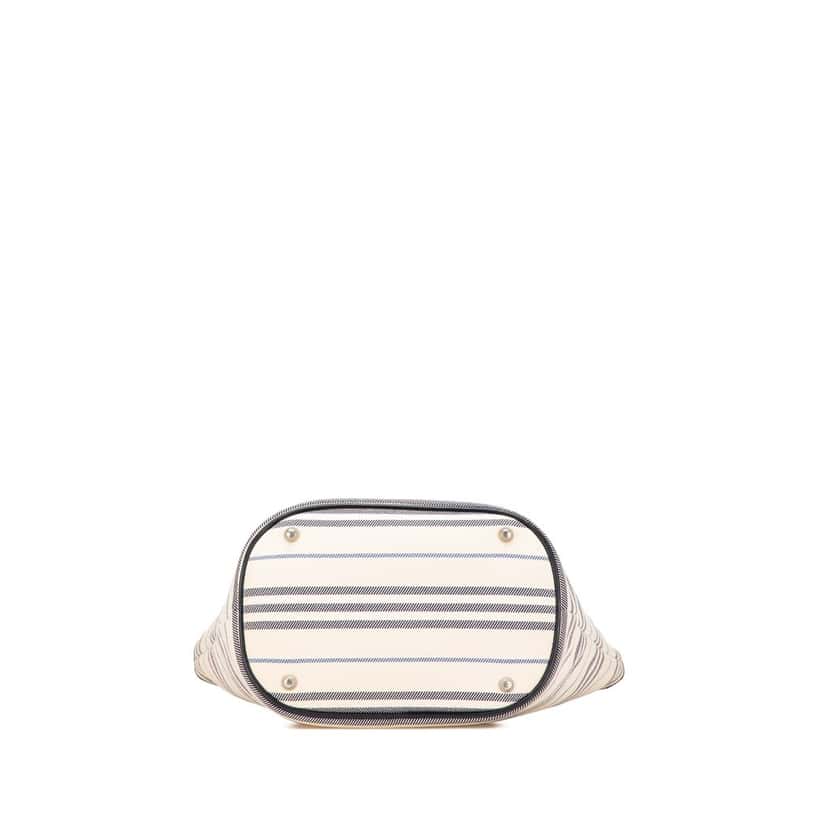 Burberry Stripes Canvas Shoulder Bag White Canvas Good condition - Inside View