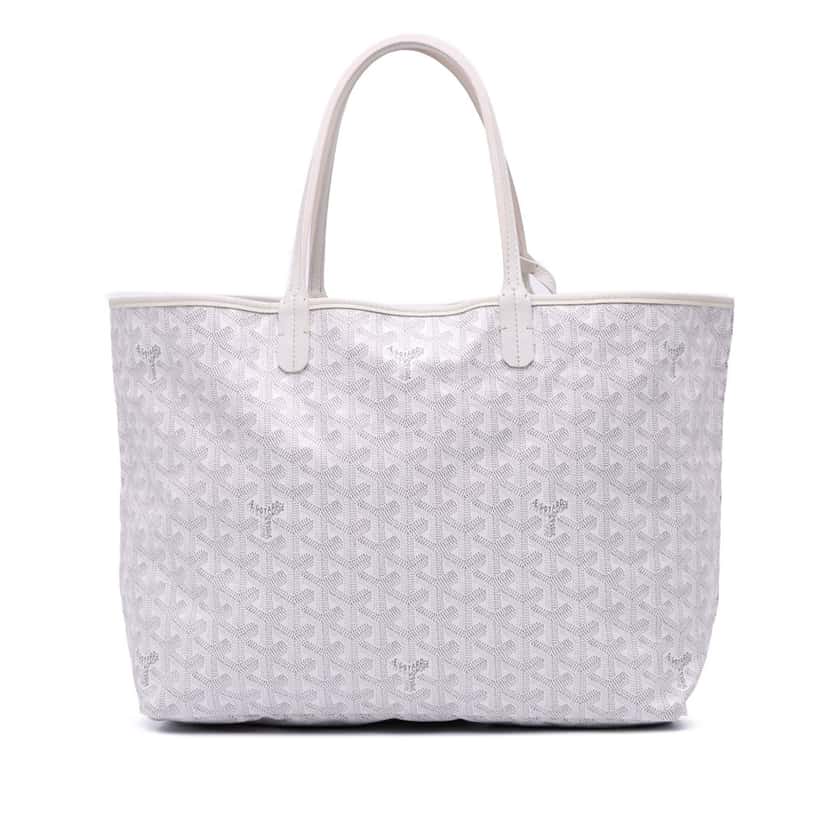 Goyard Goyardine Saint Louis PM White Canvas Good condition - Front View
