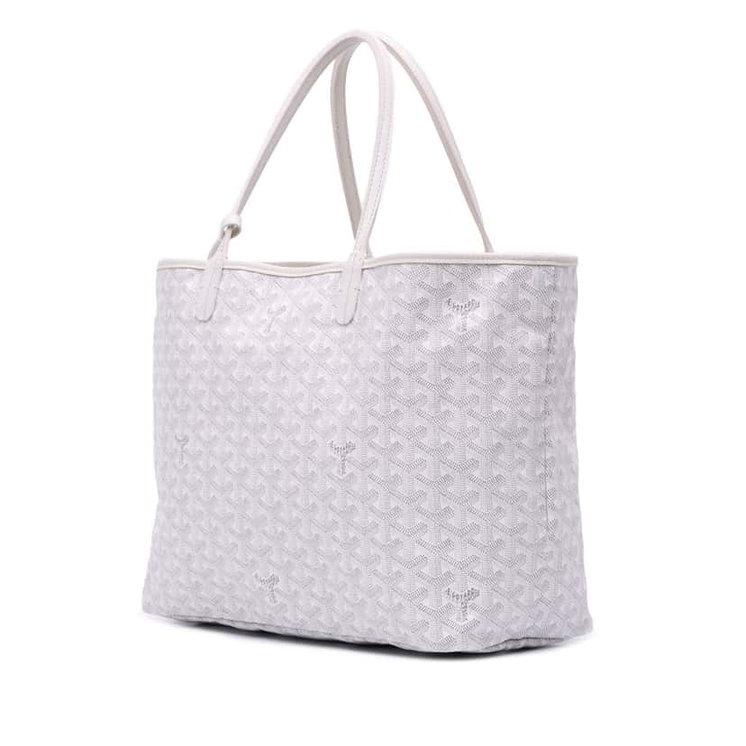 Goyard Goyardine Saint Louis PM White Canvas Good condition - Back View