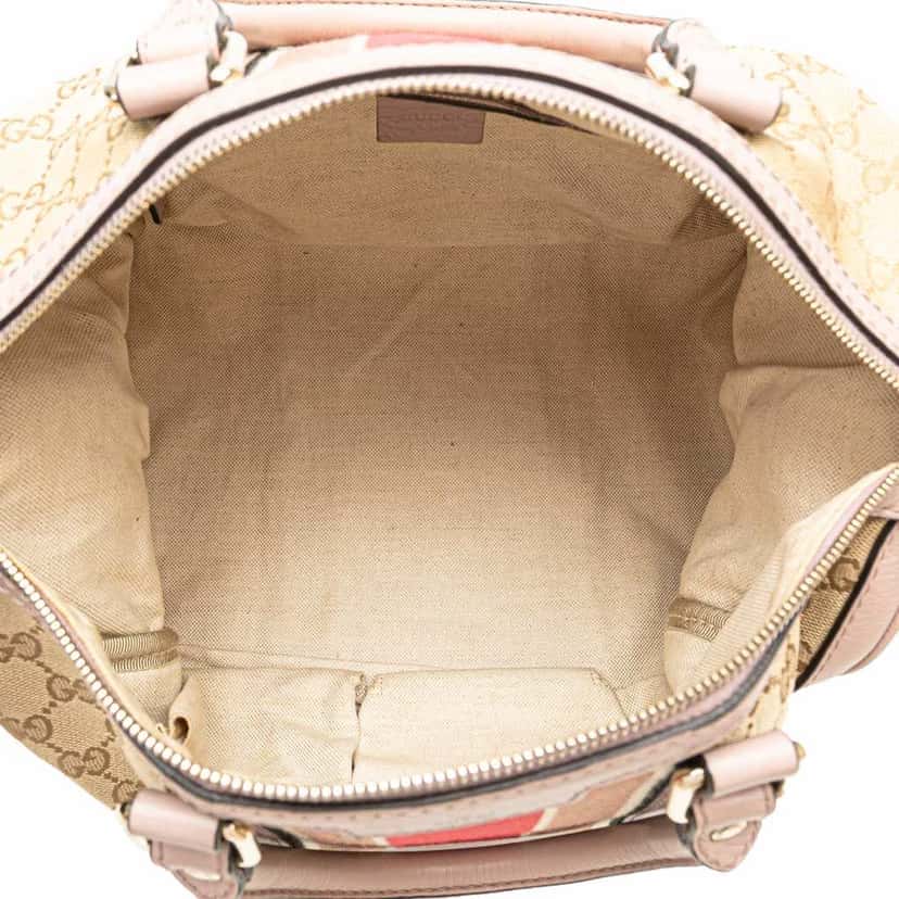 Gucci GG Canvas Web Joy Boston Bag Brown Canvas Good condition - Model View