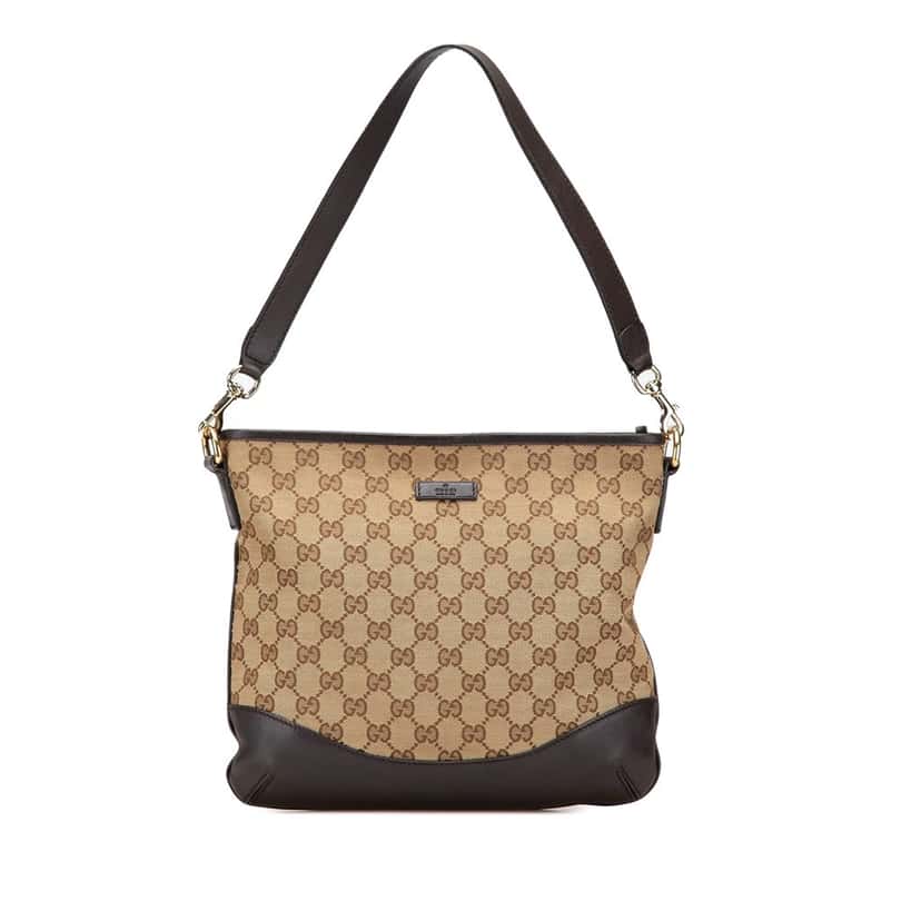 Gucci GG Canvas Shoulder Bag Brown Canvas Good condition - Front View