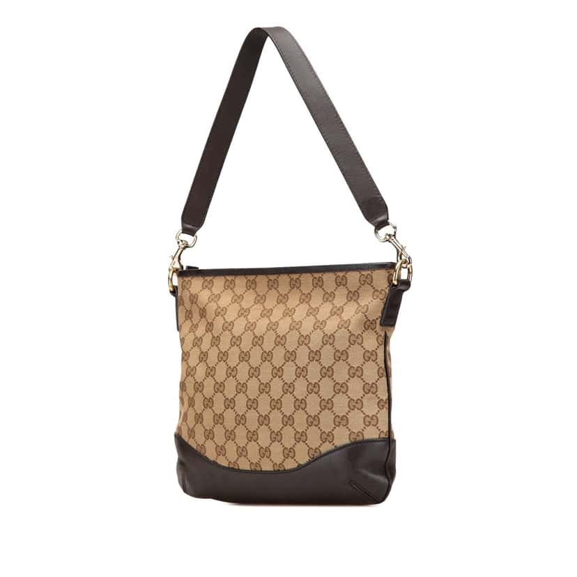Gucci GG Canvas Shoulder Bag Brown Canvas Good condition - Back View