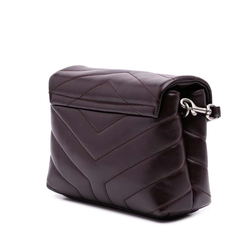 Saint Laurent Toy Calfskin LouLou Crossbody Brown Leather Good condition - Back View