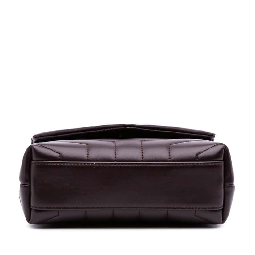 Saint Laurent Toy Calfskin LouLou Crossbody Brown Leather Good condition - Inside View