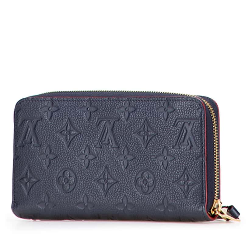 Louis Vuitton Monogram Empreinte Zippy Long Wallet Blue Leather Good condition - Back View
