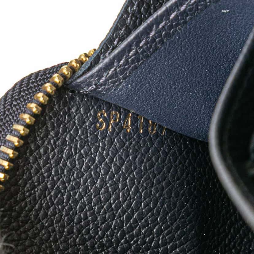 Louis Vuitton Monogram Empreinte Zippy Long Wallet Blue Leather Good condition - Box View