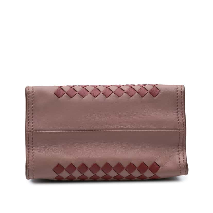 Bottega Veneta Nappa Intrecciato Chain Wallet Pink Leather Good condition - Inside View