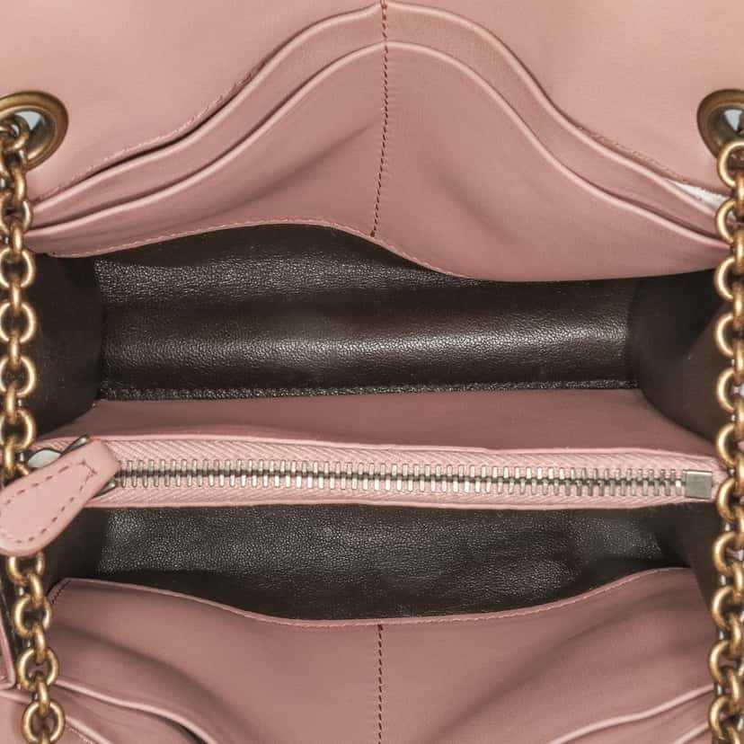 Bottega Veneta Nappa Intrecciato Chain Wallet Pink Leather Good condition - Model View