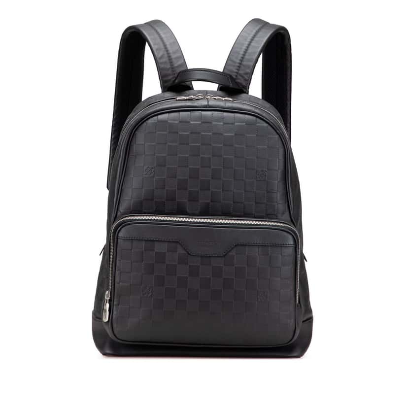 Louis Vuitton Damier Infini Campus Black Leather Good condition - Front View