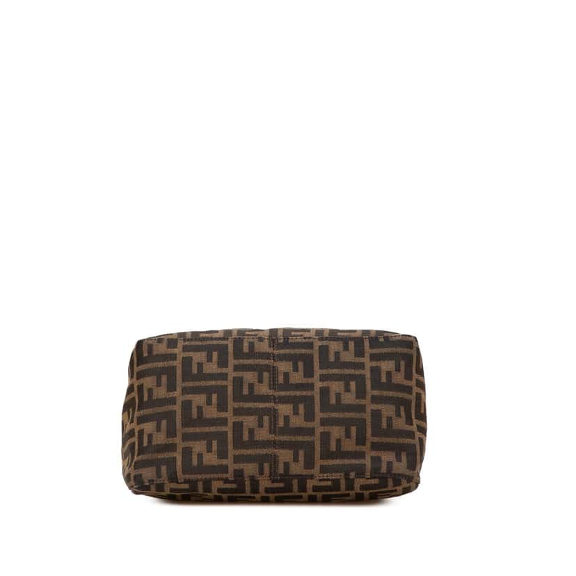 Fendi Zucca Canvas Double Flap Shoulder Bag Brown Canvas Good condition - Inside View