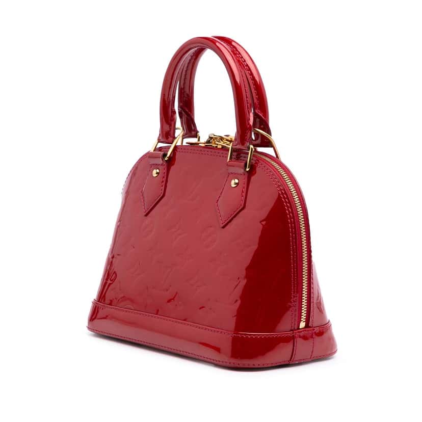 Louis Vuitton Monogram Vernis Alma BB Red Leather Good condition - Back View