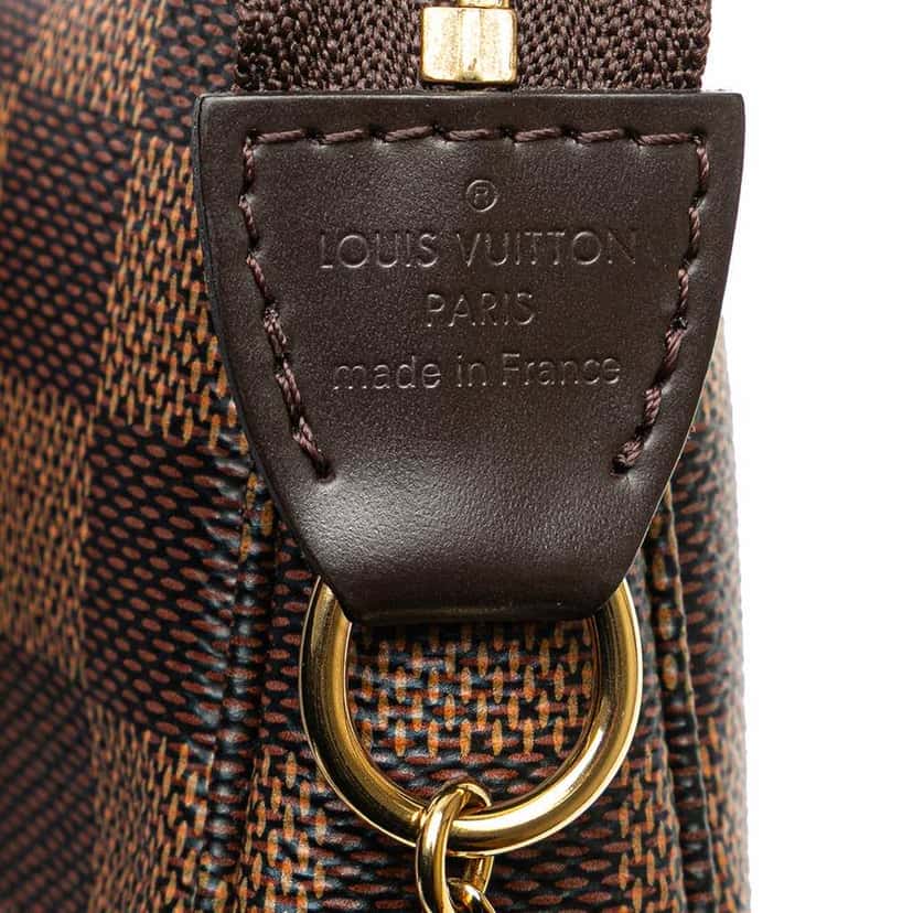 Louis Vuitton Damier Ebene Mini Pochette Accessoires Brown Canvas Good condition - Box View