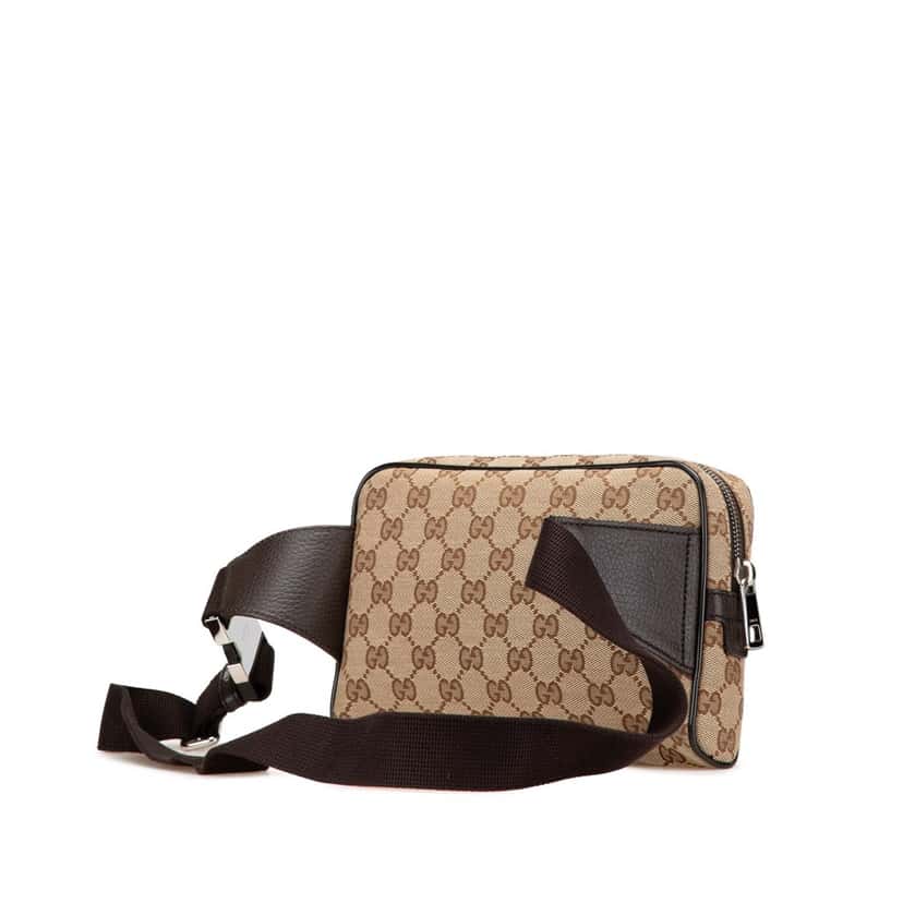 Gucci GG Canvas Belt Bag Brown Canvas Good condition - Back View