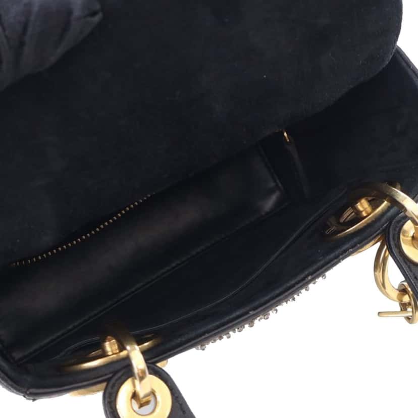 Dior Mini Lambskin I Feel Blue Lady Dior Black Leather Good condition - Box View