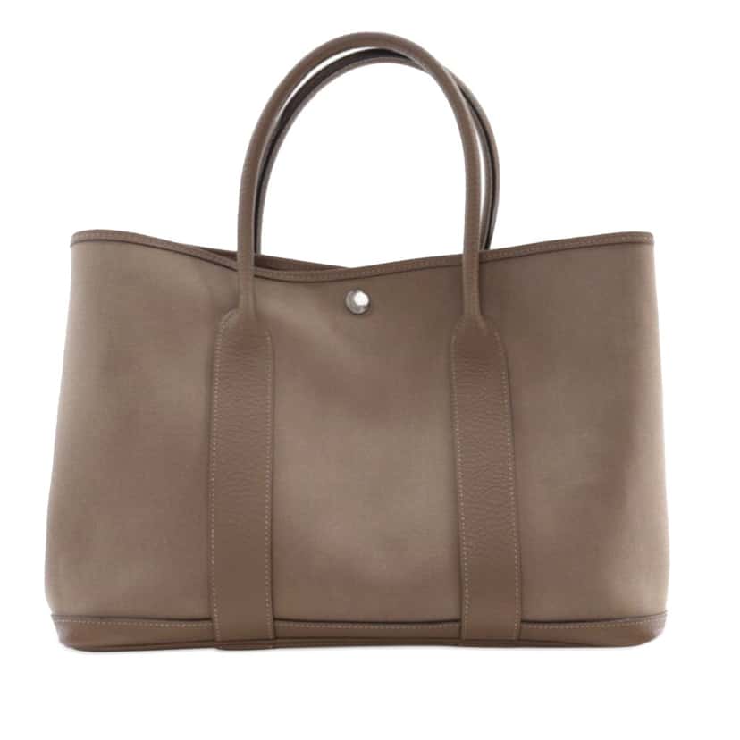 Hermès Toile and Negonda Garden Party 36 Brown Canvas Good condition - Front View