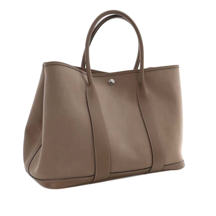 Hermès Toile and Negonda Garden Party 36 Brown Canvas Good condition - Back View