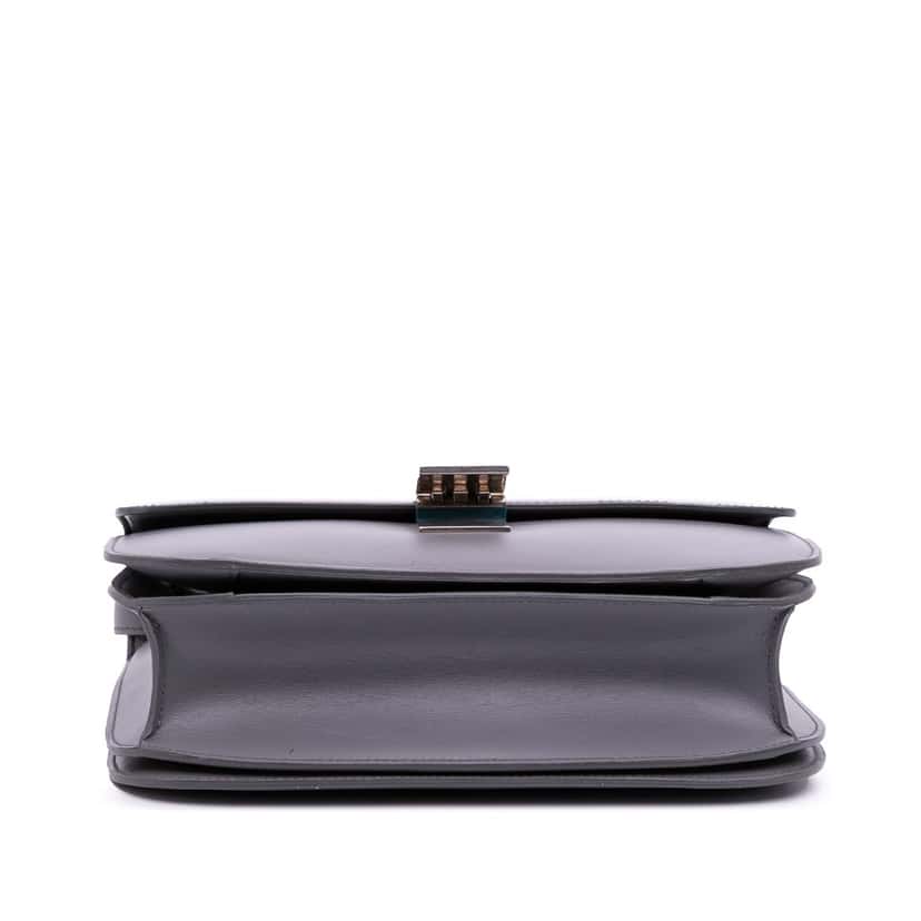 Celine Medium Calfskin Classic Box Purple Leather Good condition - Inside View