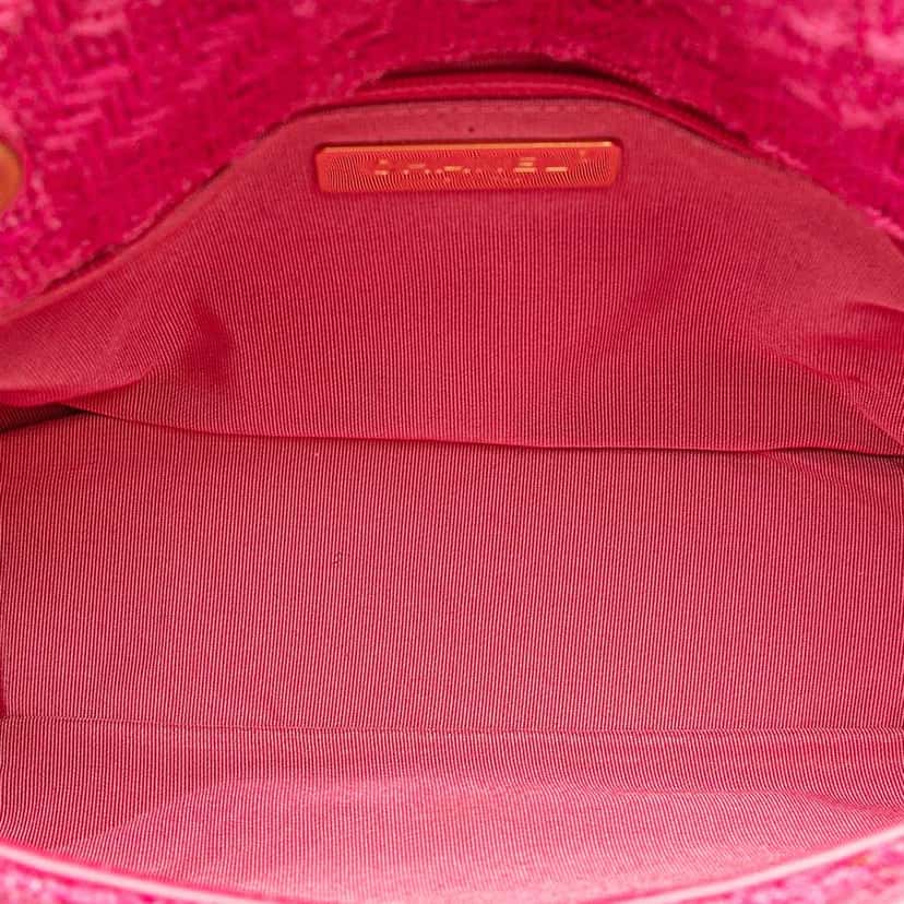 Chanel Wool Tweed Giant Logo Flap Pink Tweed Good condition - Box View