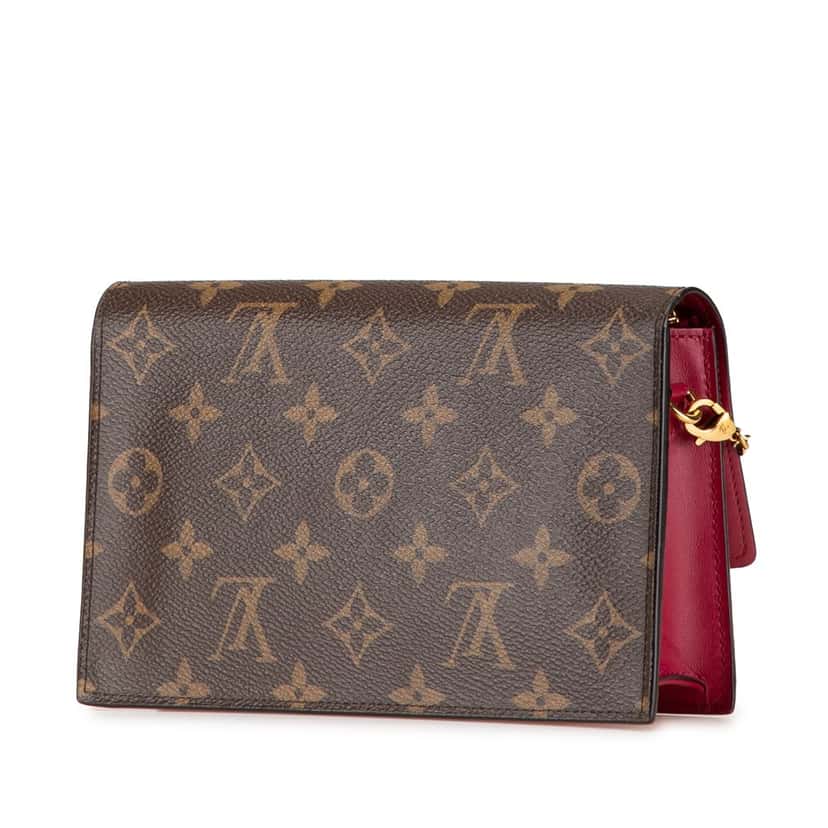 Louis Vuitton Monogram Flore Wallet On Chain Brown Canvas Good condition - Back View