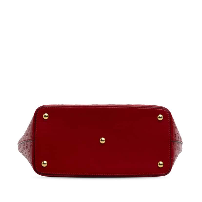 Gucci Small Guccissima Convertible Tote Red Leather Good condition - Inside View